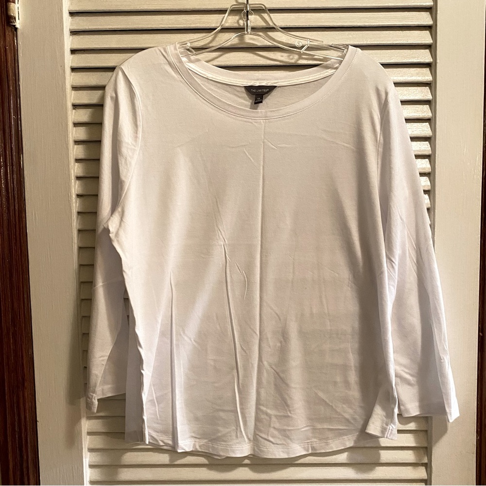 LIMITED - White 3/4 Sleeve Tee Sz XL